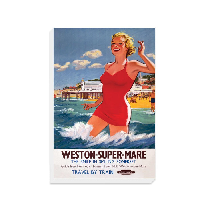 Weston-super-Mare - The smile in smiling Somerset - Girl in Red - Canvas