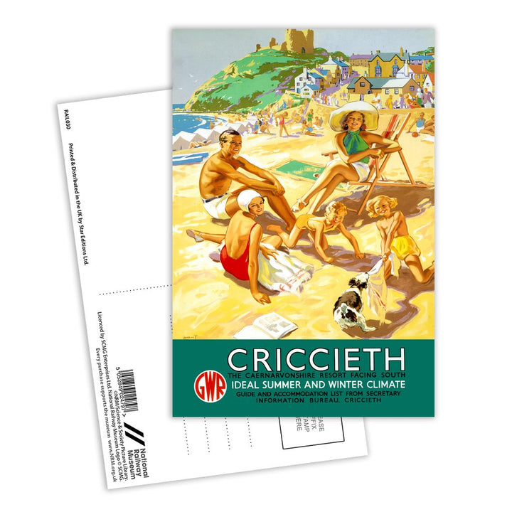 Criccieth - The Caernarvonshire Resort Facing South Postcard Pack of 8