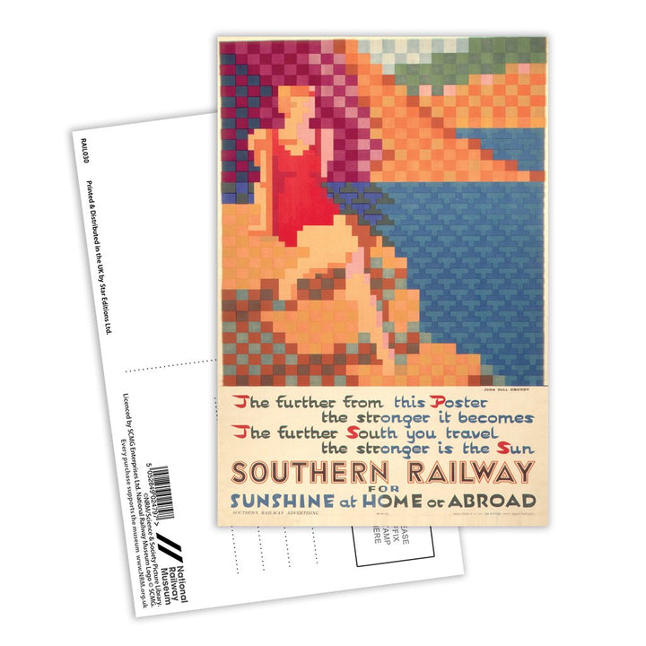 Southern Railway for Sunshine at Home or Abroad Postcard Pack of 8