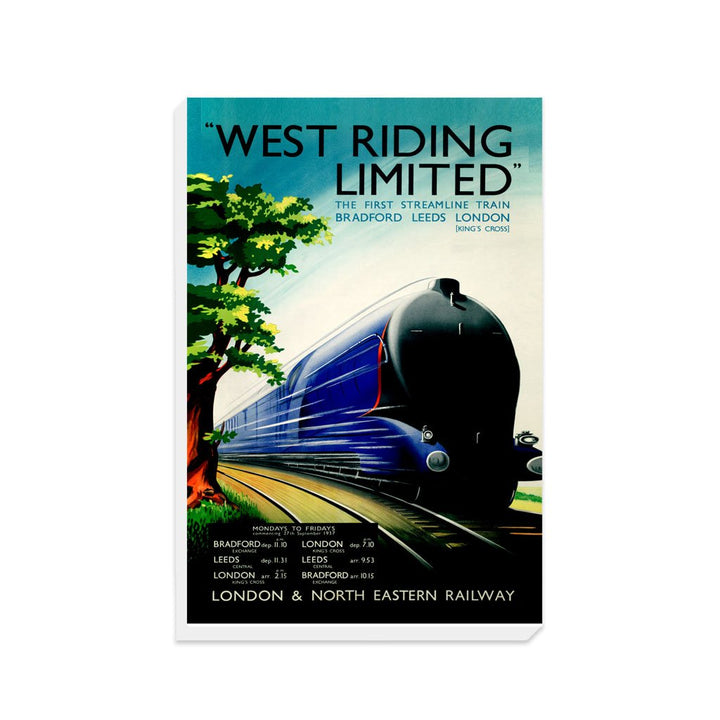 West Riding Limited - Steamline Train - Bradford, Leeds, London - Canvas