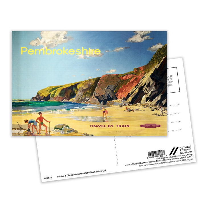 Pembrokeshire Travel by Train Postcard Pack of 8