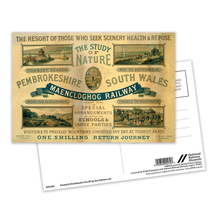 Pembrokeshire South Wales - Maenclochog Railway Postcard Pack of 8