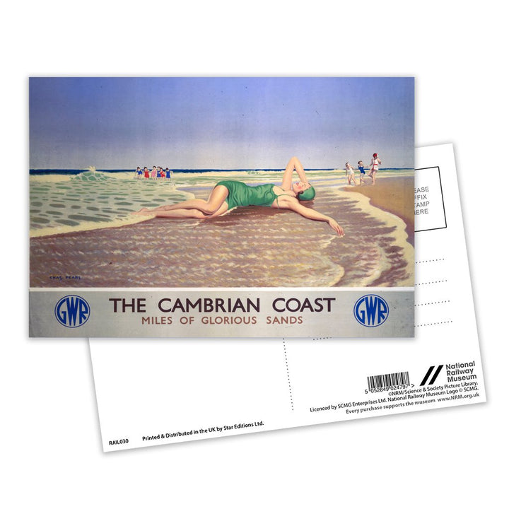 The Cambrian Coast - Miles of Glorious Sands Postcard Pack of 8