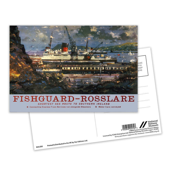 Fishguard - Rosslare - Southern Ireland Postcard Pack of 8