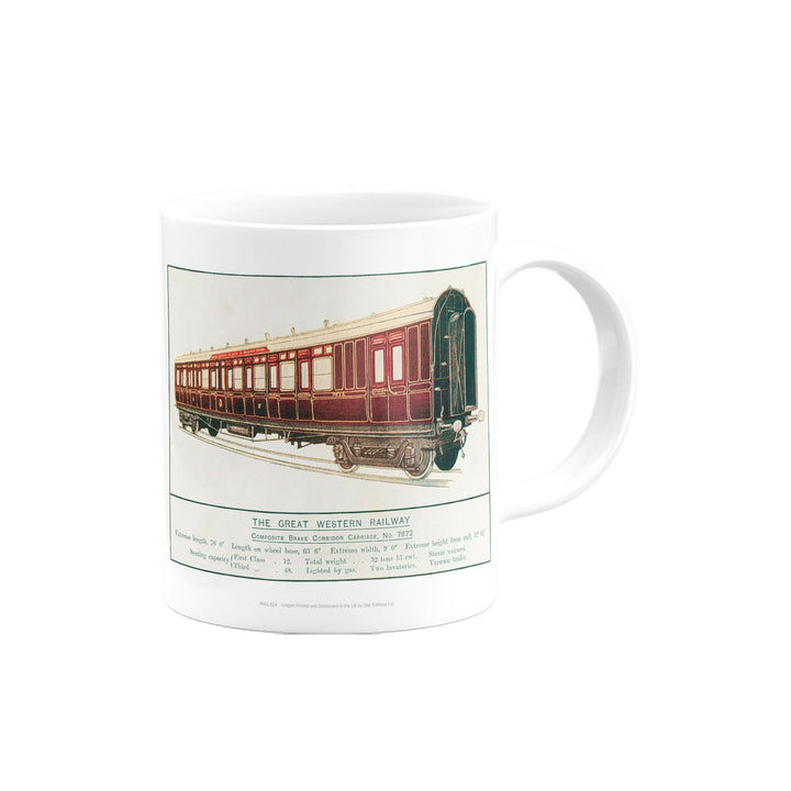 Composite Brake Corridor Carriage No. 7672 - Great Western Railway Mug