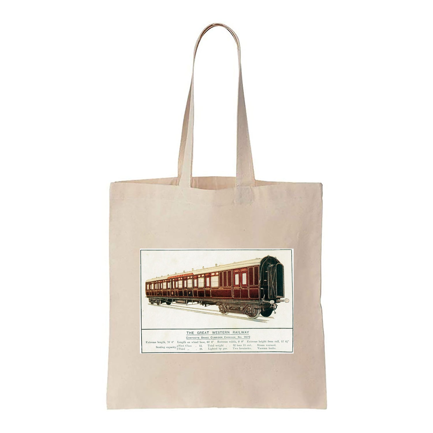Composite Brake Corridor Carriage No. 7672 - Great Western Railway - Canvas Tote Bag