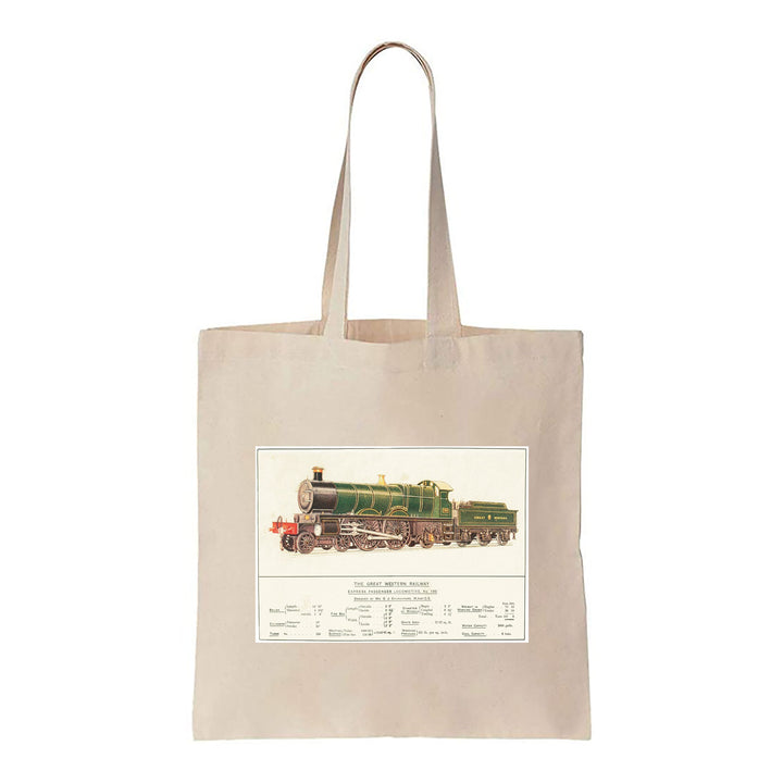 Express Passenger Locomotive, No.190 - Great Western Railway - Canvas Tote Bag