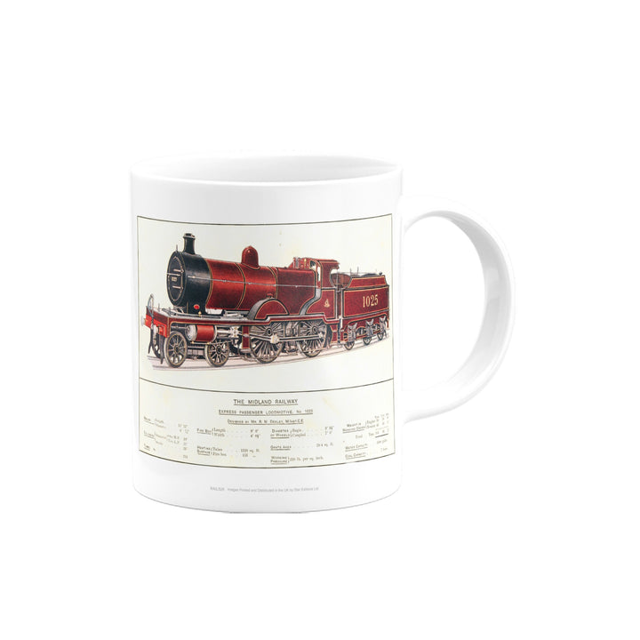 Express Passenger Locomotive, No.1025 - Midland Railway Mug
