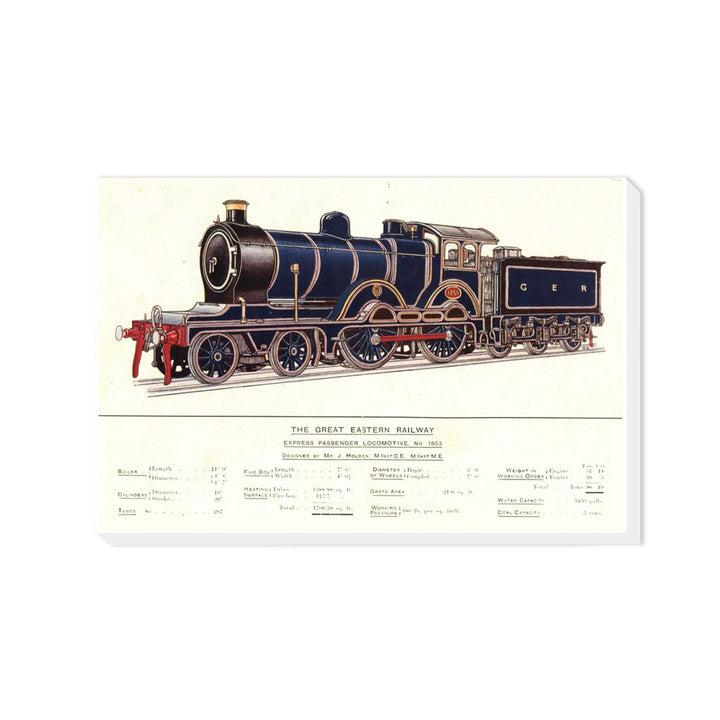 Express Passenger Locomotive, No.1853 - Great Eastern Railway - Canvas