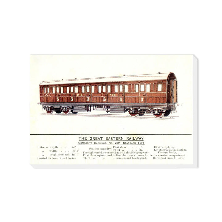 Composite Carriage No. 702 Standard Type, Great Eastern Railway - Canvas