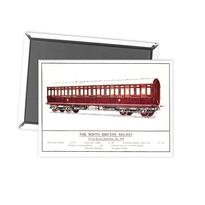 Third Class Carriage, No. 646 - North Eastern Railway Fridge Magnet