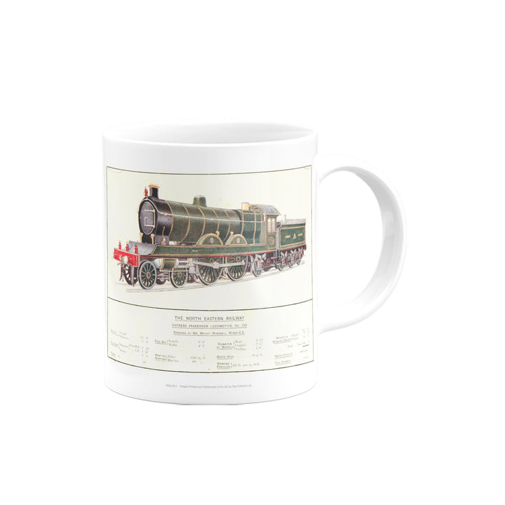 Express Passenger Locomotive, No.730 - North Eastern Railway Mug