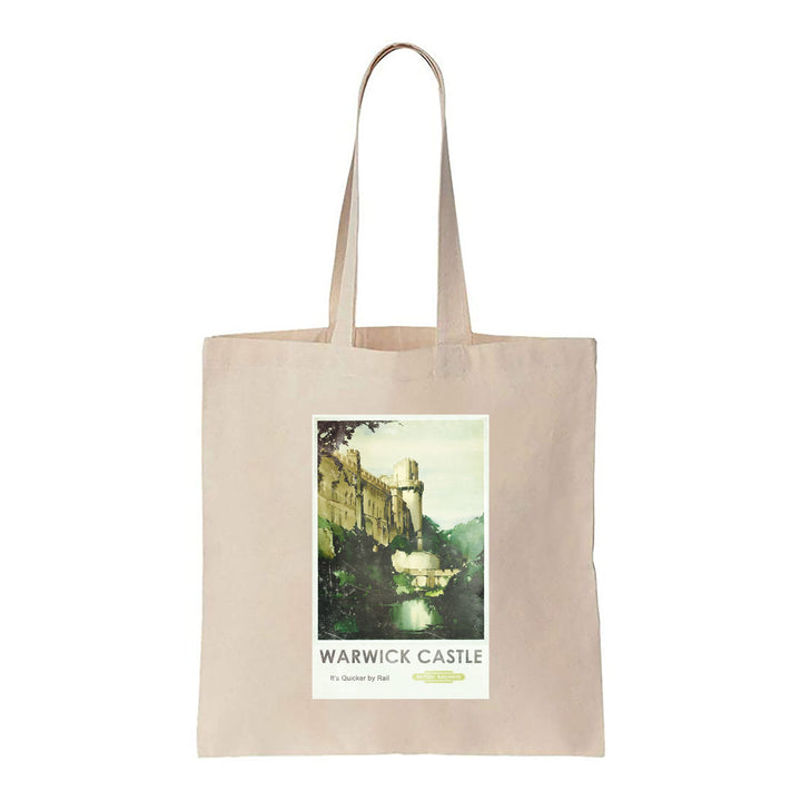 Warwick Castle - Quicker By Rail - Canvas Tote Bag