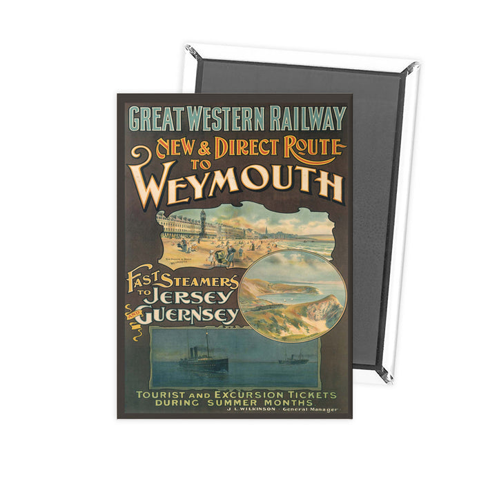 Direct route to Weymouth - Great Western Railway Poster Fridge Magnet