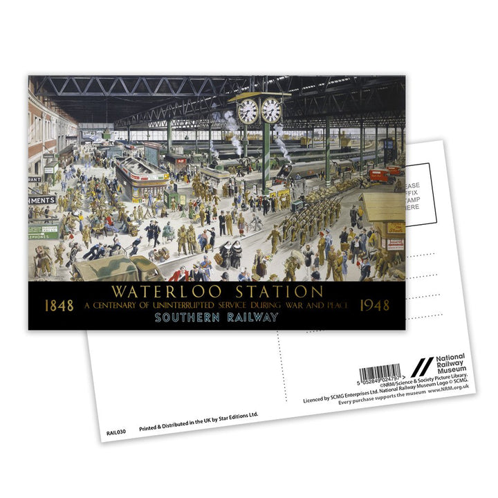 Waterloo Station - Southern Railway Postcard Pack of 8
