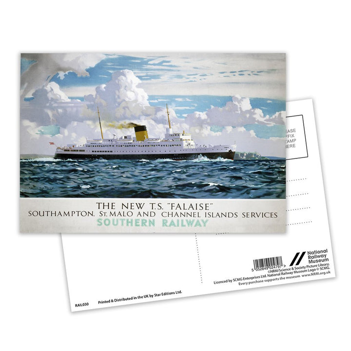 T.S. Falaise - Southampton, St. Mala and Channel Islands Postcard Pack of 8