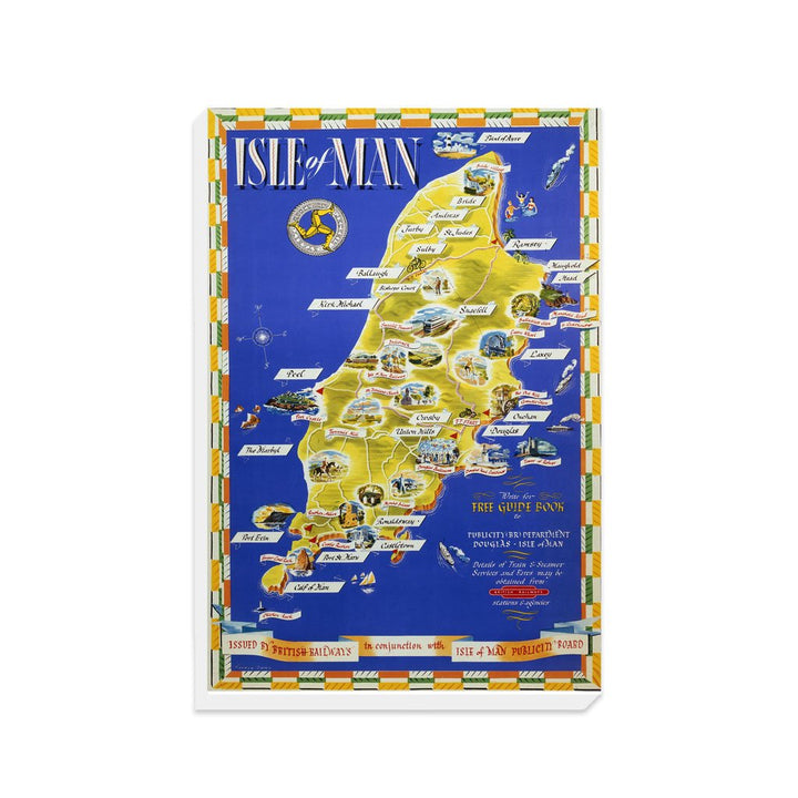 Isle of Man Map - Canvas