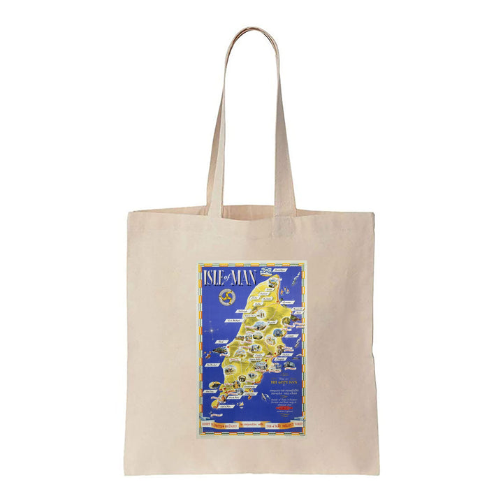 Isle of Man Map - Canvas Tote Bag