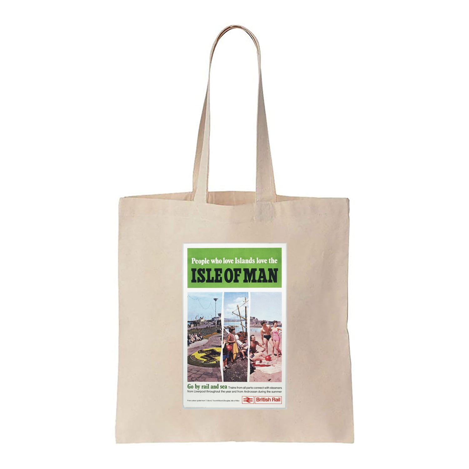 Isle Of Man, Go by Rail and Sea - Canvas Tote Bag