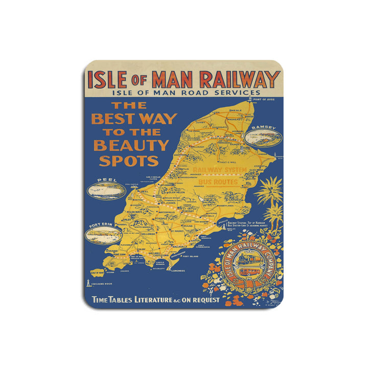 Isle Of Man Railway - The Best Way to the Beauty Spots - Mouse Mat