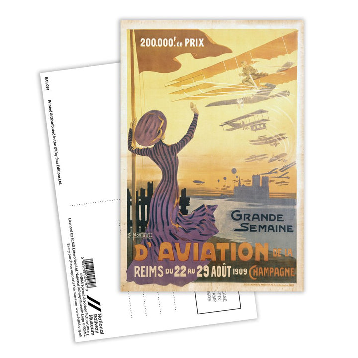 Grande Semaine D'Aviation de la Reims Postcard Pack of 8