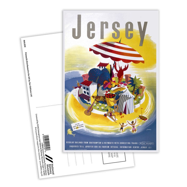 Jersey, from Southampton and Weymouth Postcard Pack of 8