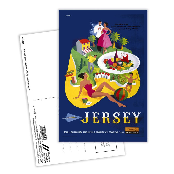 Jersey, from Southampton and Weymouth Postcard Pack of 8