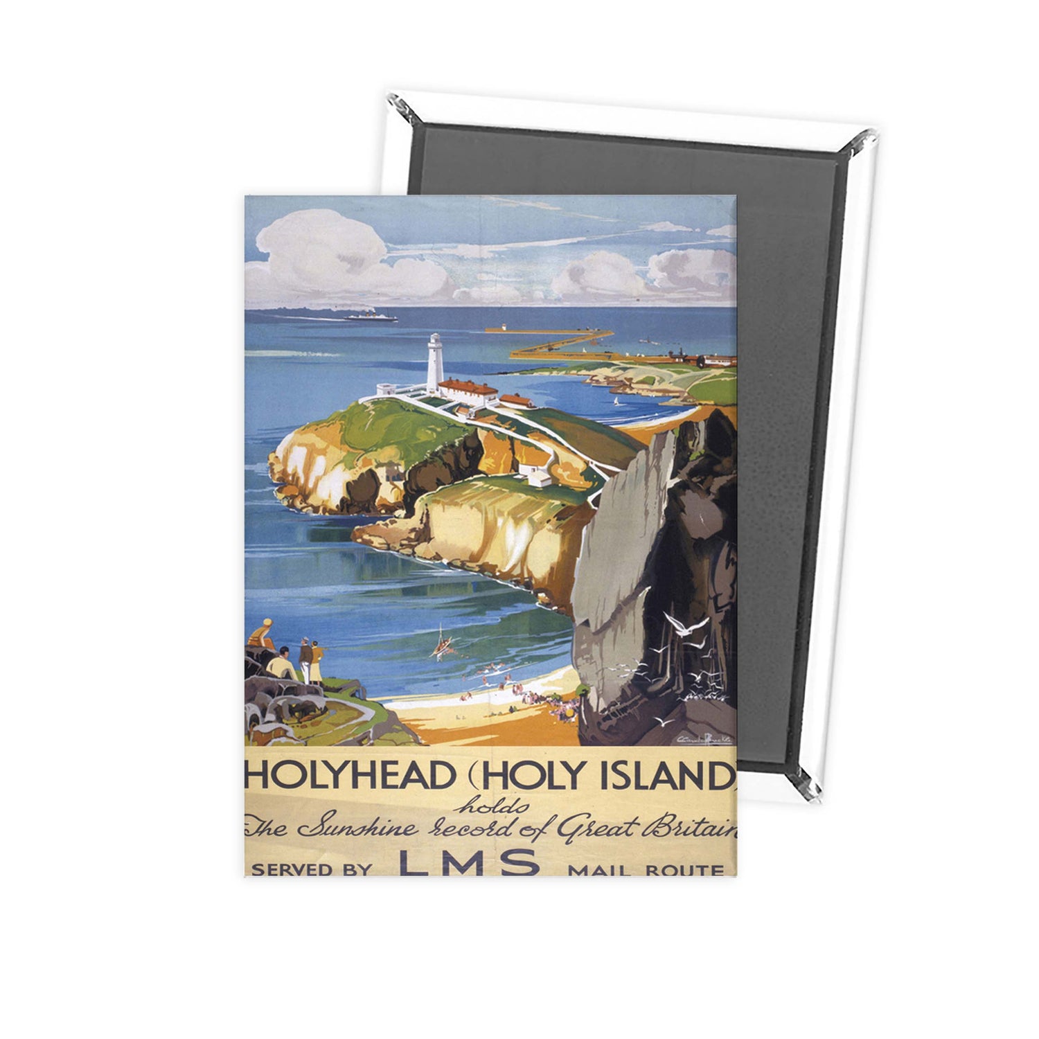 HolyHead record of great britain - Holy Island LMS poster Fridge Magnet