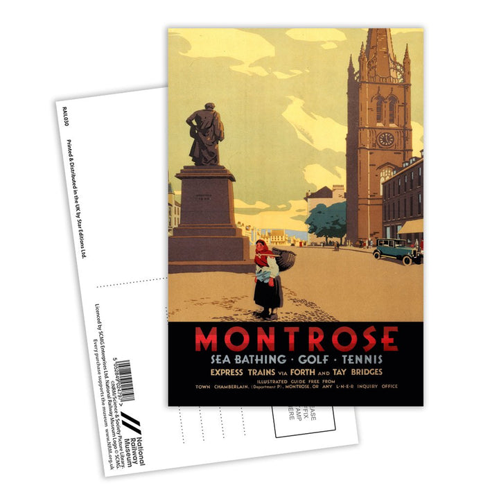 Montrose Bathing golf and tennis - LNER Poster Postcard Pack of 8