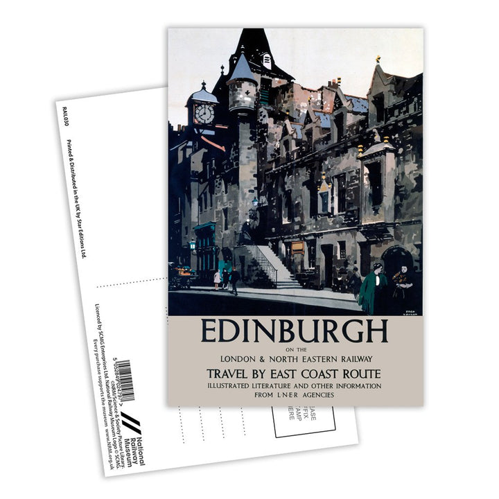 Edinburgh - London and North Eastern railway east coast LNER Poster Postcard Pack of 8