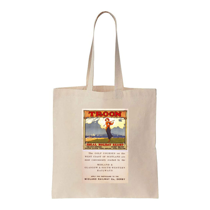 Troon Ideal Holiday Resort - Midland, Glasgow and South Western Railway - Canvas Tote Bag