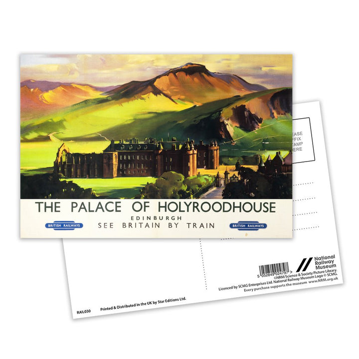 Holyroodhouse Palace edinburgh - British Railways Poster Postcard Pack of 8
