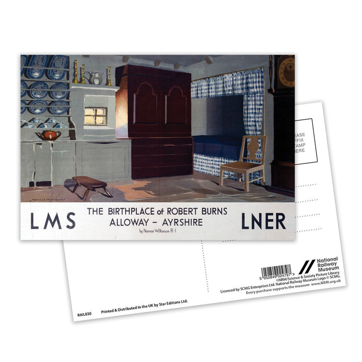 The Birthplace of Robert Burns - Alloway Ayrshire Postcard Pack of 8