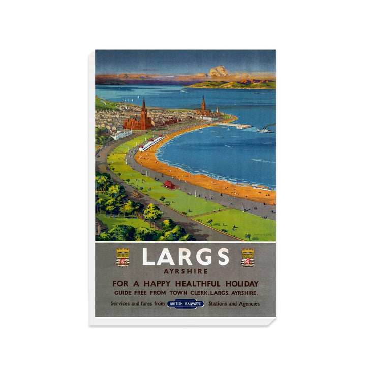Largs Ayrshire - Happy Healthful Holiday British Railways - Canvas