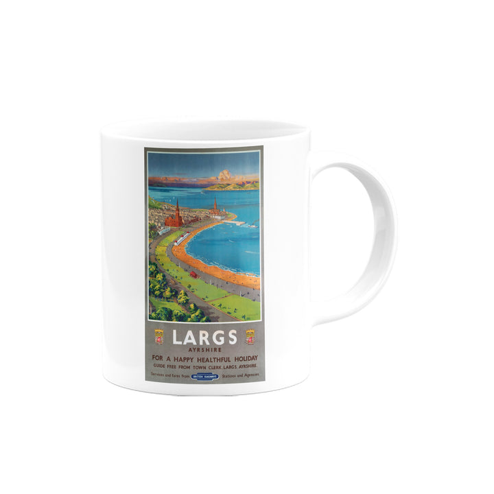 Largs Ayrshire - Happy Healthful Holiday British Railways Mug