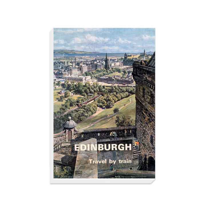 Edinburgh travel by train - Castle poster - Canvas