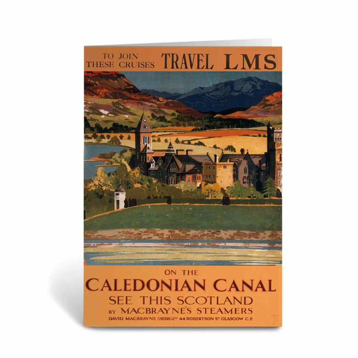 On the Caledonian canal - LMS Travel cruises Greeting Card