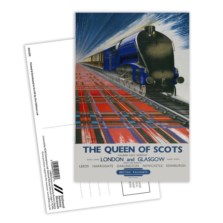 Queen of Scots - London and Glasgow British Rail Postcard Pack of 8
