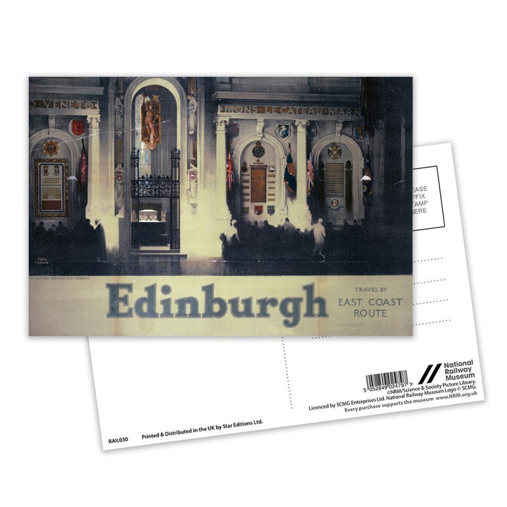 Scottish National War Memorial - Edinburgh by East Coast Postcard Pack of 8