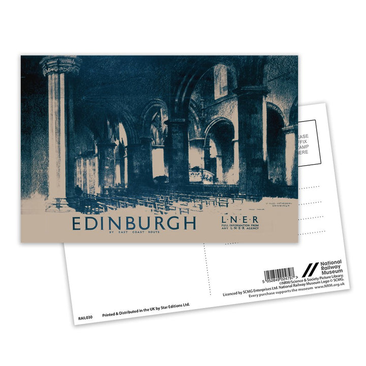 Edinburgh by East Coast - St Giles Cathedral Postcard Pack of 8
