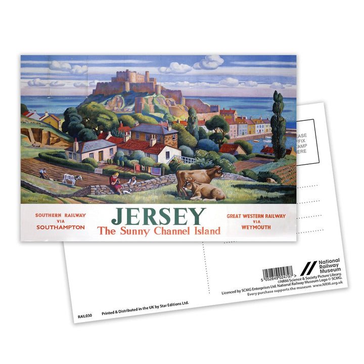 Jersey, the Sunny Channel Island Postcard Pack of 8