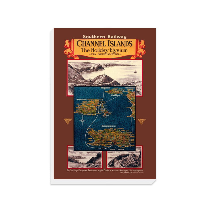 Channel Island Holiday Elysium - Southern Railway - Canvas