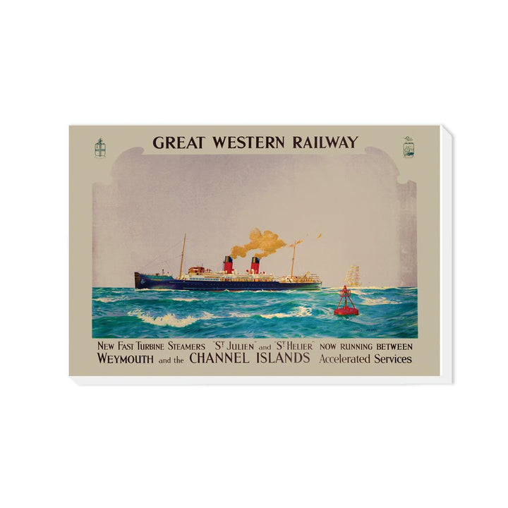 St Julien and St Helier fast turbine steamers - Great western railway - Canvas