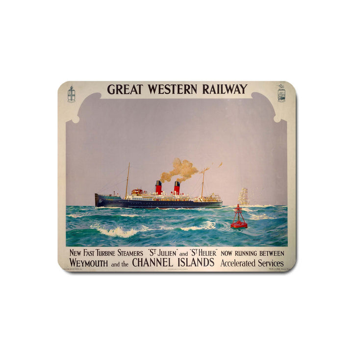 St Julien and St Helier fast turbine steamers - Great western railway - Mouse Mat