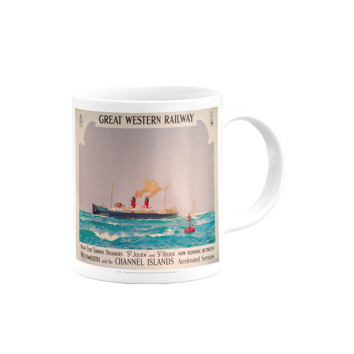 St Julien and St Helier fast turbine steamers - Great western railway Mug