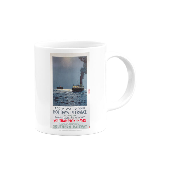 Holidays in France - Southampton to Havre Southern Railway Mug