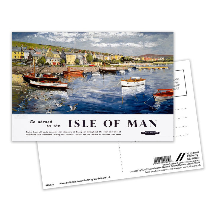 Go Abroad to the Isle of Man - Port St Mary Postcard Pack of 8