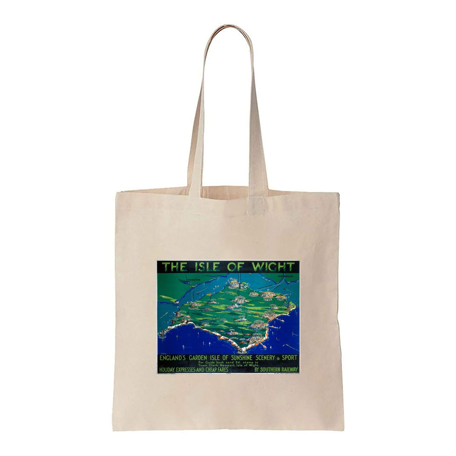 England's Garden Isle Of sunshine, Scenery and Sport - Isle Of Wight - Canvas Tote Bag