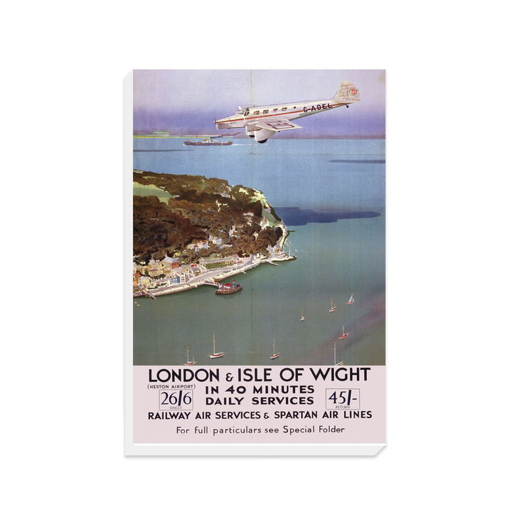 Railway Air Services and Spartan Air Lines - London to Isle of Wight - Canvas