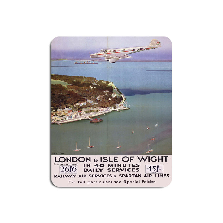 Railway Air Services and Spartan Air Lines - London to Isle of Wight - Mouse Mat